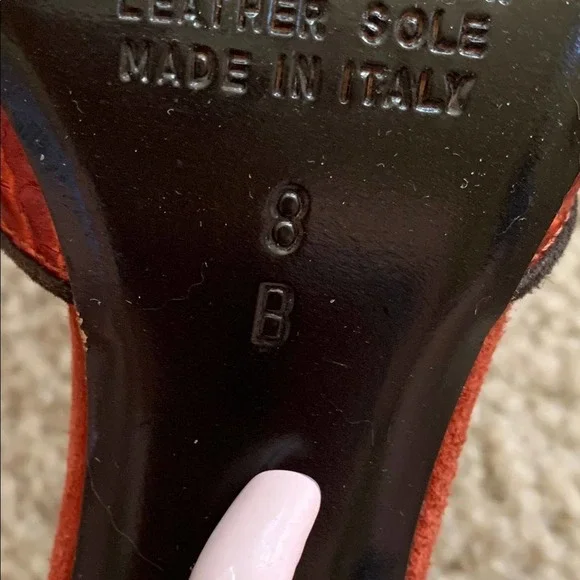 Saks Fifth Avenue Snakeskin Suede Open Sides Heels - Picture 7 of 12